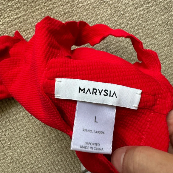 Marisa red scalloped top - Picture 4 of 4